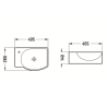 Mexen Mista countertop sink right 40 x 28 cm, black matte - 22174085R