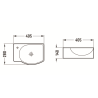 Mexen Mista countertop washbasin right-hand 40 x 28 cm, Black matt - 22174085R