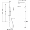 Mexen CQ49 surface-mounted shower set with a rainmaker and thermostatic mixer tap, White/Gold - 772504995-25