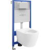 Mexen concealed WC set Fenix Slim frame with Carmen WC bowl, glossy white - 6103388XX00