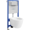 Mexen Fenix Slim Concealed WC Set with Carmen Toilet Bowl, White Gloss - 6103388XX00