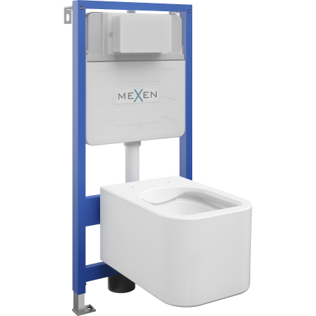 Mexen Slim Fenix concealed WC frame set with Elis WC bowl, white gloss - 6103391XX00