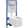 Mexen flush-mount Felix Slim toilet frame and bowl set Elis, White - 6103391XX00