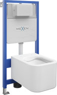 Mexen flush-mount Felix Slim toilet frame and bowl set Elis, White - 6103391XX00