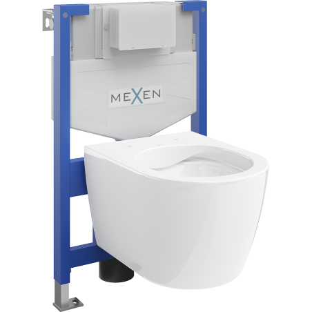 Mexen Carmen WC Concealed Set Fenix XS-F Frame with WC Bowl, Glossy White - 6803388XX00