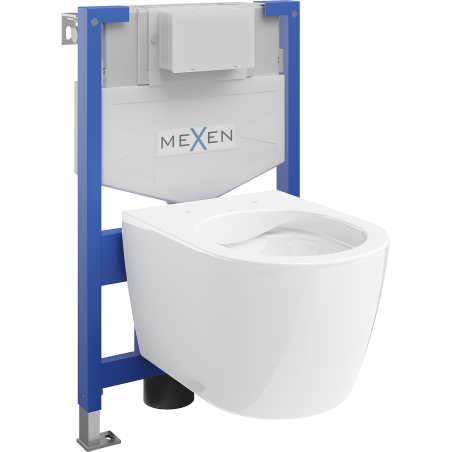 Mexen flush-mount Felix XS-F toilet frame and bowl set Carmen, White - 6803388XX00