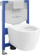 Mexen Carmen WC Concealed Set Fenix XS-F Frame with WC Bowl, Glossy White - 6803388XX00