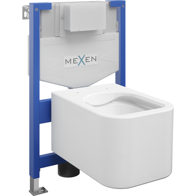 Mexen flush-mount Felix XS-F toilet frame and bowl set Elis, White - 6803391XX00