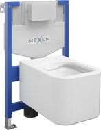 Mexen flush-mount Felix XS-F toilet frame and bowl set Elis, White - 6803391XX00