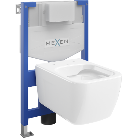 Mexen flush-mount Felix XS-F toilet frame and bowl set Margo, White - 6803342XX00