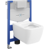 Mexen flush-mount Felix XS-F toilet frame and bowl set Margo, White - 6803342XX00