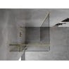 Mexen Mist H T left swing shower cabin 100 x 100 cm, transparent, gold - 8A5T-100-100-50-00-L