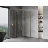 Mexen Mist H T left swing shower cabin 100 x 100 cm, transparent, gold - 8A5T-100-100-50-00-L