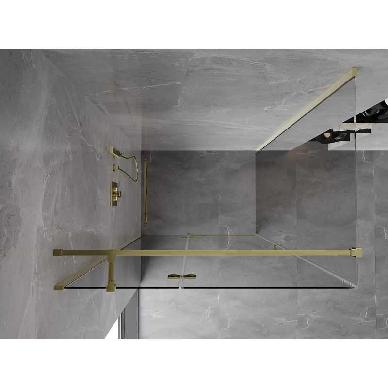 Mexen Mist-H T left hinged shower cabin 75 x 70 cm, transparent, gold - 8A5T-075-070-50-00-L
