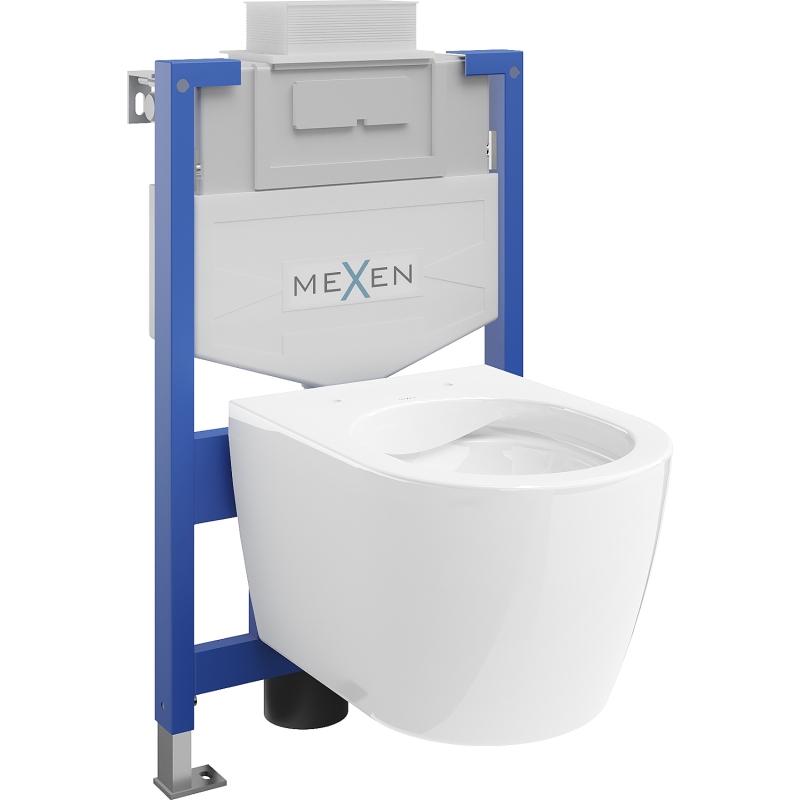 Mexen Carmen WC Concealed Set Fenix XS-U with WC Bowl, White Gloss - 6853388XX00