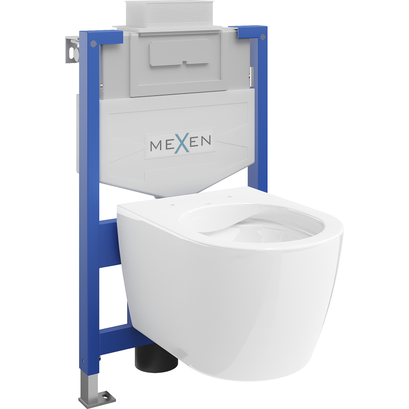 Mexen concealed WC set Fenix XS-U with Carmen WC bowl, white gloss - 6853388XX00