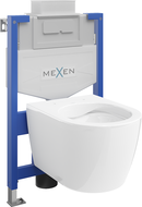 Mexen flush-mount Felix XS-U toilet frame and bowl set Carmen, White - 6853388XX00