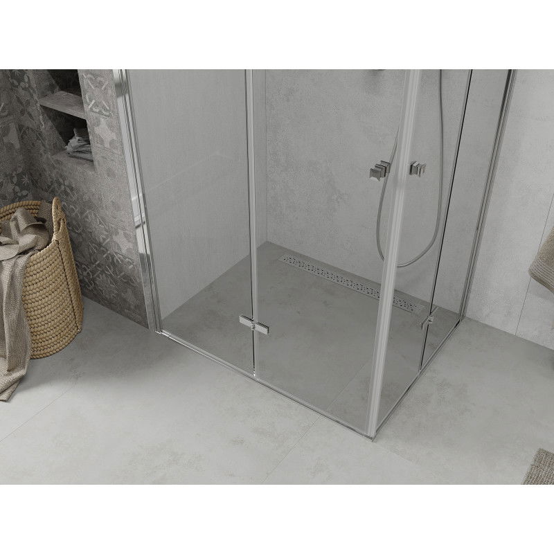 Mexen Lima Duo folding shower cabin 90 x 70 cm, transparent, chrome - 856-090-070-02-00
