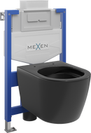 Mexen flush-mount Felix XS-U toilet frame and bowl set Carmen, Black matt - 6853388XX85