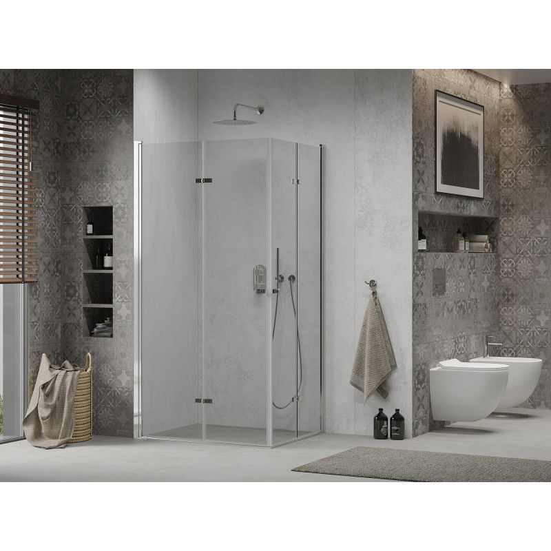 Mexen Lima Duo folding shower cabin 90 x 70 cm, transparent, chrome - 856-090-070-02-00