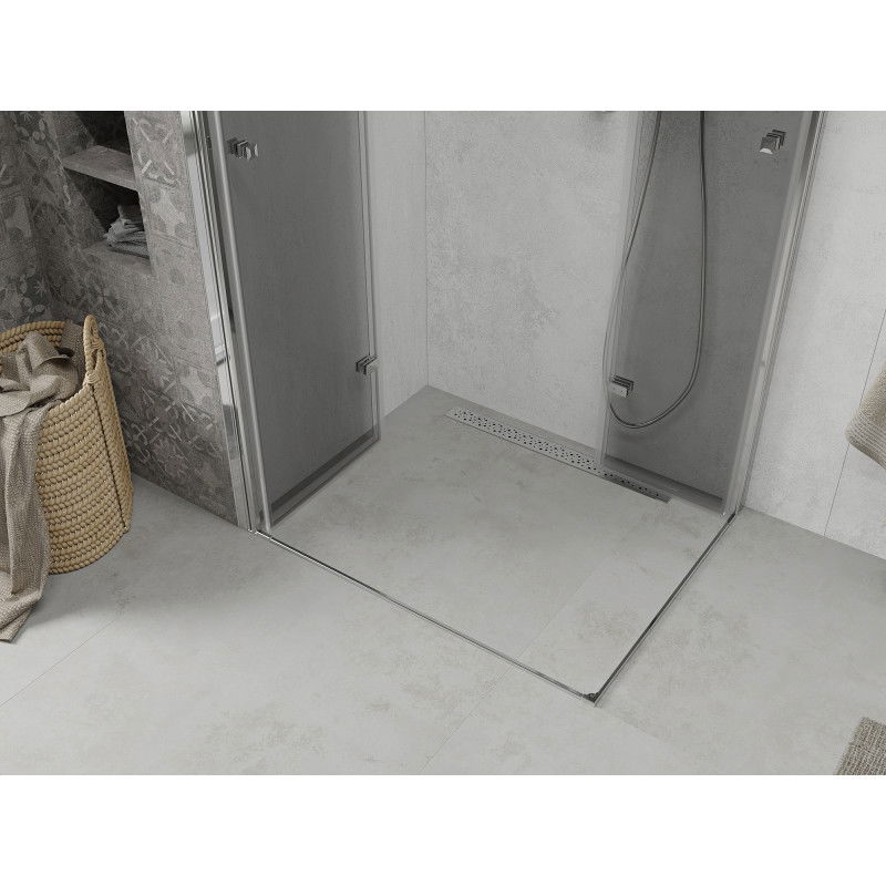Mexen Lima Duo folding shower cabin 90 x 70 cm, transparent, chrome - 856-090-070-02-00