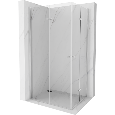 Mexen Lima Duo folding shower cubicle 90 x 80 cm, Transparent, Chrome - 856-090-080-02-00