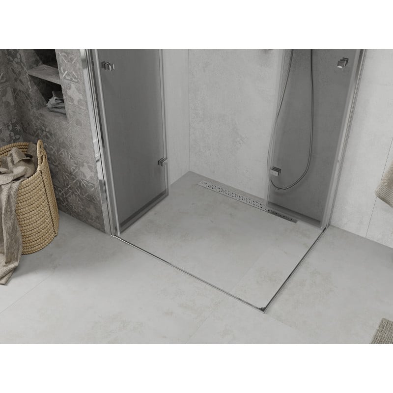 Mexen Lima Duo folding shower cabin 90 x 80 cm, transparent, chrome - 856-090-080-02-00