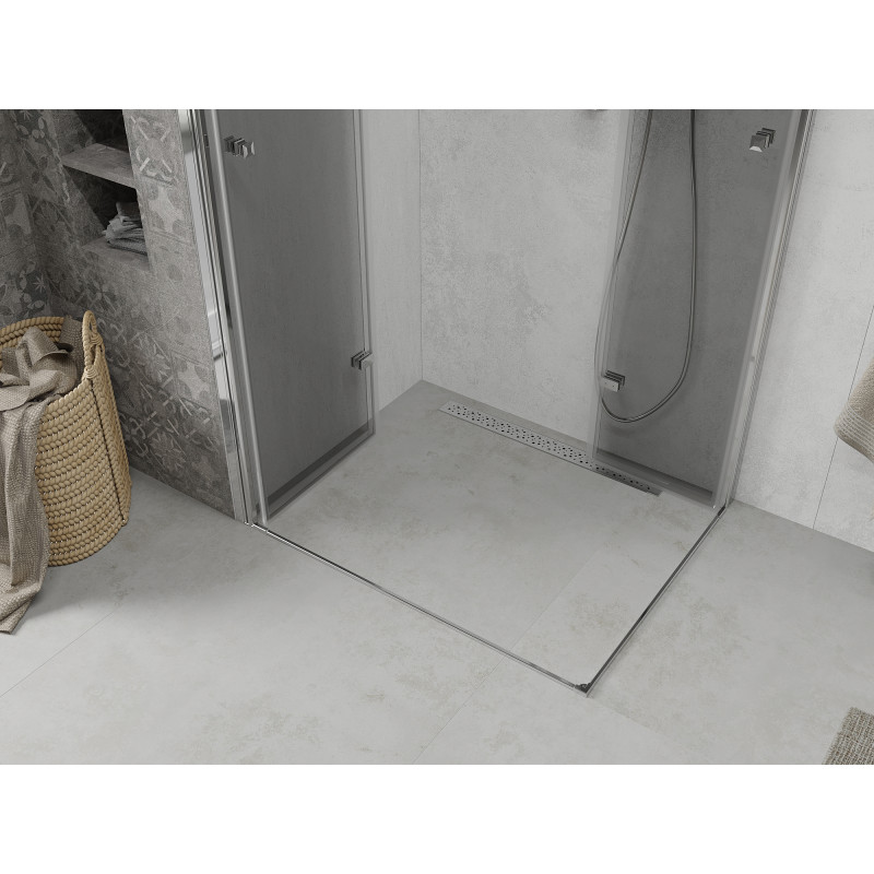 Mexen Lima Duo Folding Shower Cabin 100 x 70 cm, Transparent, Chrome - 856-100-070-02-00