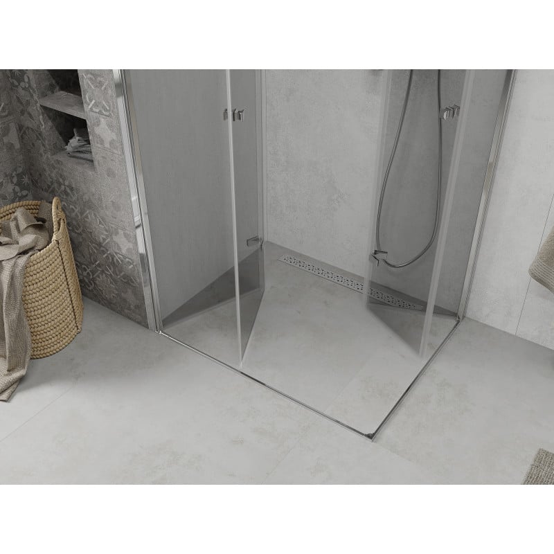 Mexen Lima Duo folding shower cabin 100 x 80 cm, transparent, chrome - 856-100-080-02-00