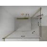 Mexen Lima Duo Folding Shower Cabin 80 x 70 cm, Transparent, Gold - 856-080-070-50-00-02
