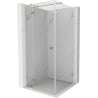 Mexen Lunar T left hinged shower cabin 80 x 80 cm, transparent, gold - 834T-080-080-50-00-L