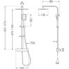 Mexen CQ54 exposed shower set with rain shower and thermostatic mixer, white/chrome - 772505495-21