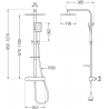 Mexen CQ54 surface-mounted shower set with a rainmaker and thermostatic mixer tap, White/Chrome - 772505495-21