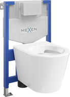 Mexen flush-mount Felix XS-F toilet frame and bowl set Rico, White - 6803372XX00