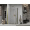 Mexen Lima Duo shower enclosure folding 90 x 80 cm, transparent, gold - 856-090-080-50-00-02