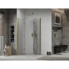Mexen Lima Duo folding shower enclosure 100 x 90 cm, transparent, gold - 856-100-090-50-00-02