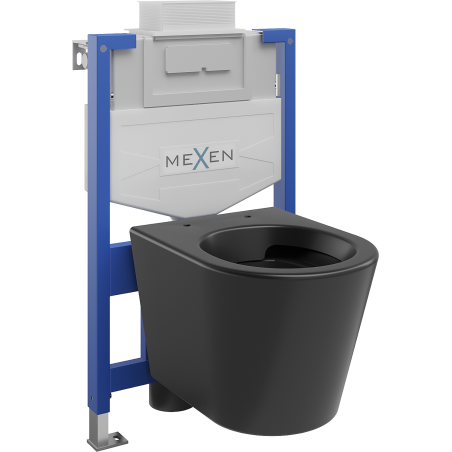 Mexen Rico concealed WC set Fenix XS-U frame with WC bowl, matte black - 6853372XX85