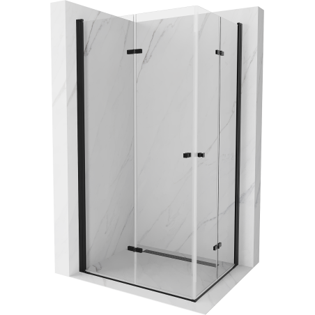 Mexen Lima Duo folding shower cubicle 80 x 70 cm, Transparent, Black - 856-080-070-70-00-02