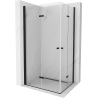 Mexen Lima Duo folding shower cubicle 80 x 70 cm, Transparent, Black - 856-080-070-70-00-02