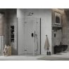 Mexen Lima Duo folding shower cubicle 90 x 80 cm, Transparent, Black - 856-090-080-70-00-02