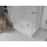 Mexen Lima Duo folding shower cubicle 80 x 70 cm, Transparent, Chrome + shower tray Flat - 856-080-070-01-02-4010