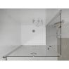 Mexen Lima Duo folding shower cubicle 80 x 70 cm, Transparent, Chrome + shower tray Flat - 856-080-070-01-02-4010