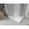 Mexen Lima Duo Folding Shower Cabin 90 x 80 cm, Transparent, Chrome + Flat Shower Tray - 856-090-080-01-02-4010