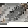 Mexen Lima Duo folding shower cubicle 90 x 80 cm, Transparent, Chrome + shower tray Flat - 856-090-080-01-02-4010