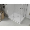 Mexen Lima Duo Folding Shower Cabin 90 x 80 cm, Transparent, Chrome + Flat Shower Tray - 856-090-080-01-02-4010
