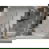 Mexen Lima Duo folding shower cubicle 100 x 90 cm, Transparent, Chrome + shower tray Flat - 856-100-090-01-02-4010