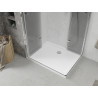 Mexen Lima Duo foldable shower cabin 100 x 90 cm, transparent, chrome + Flat shower tray - 856-100-090-01-02-4010