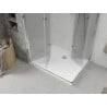 Mexen Lima Duo folding shower cabin 100 x 90 cm, transparent, chrome + Flat shower tray - 856-100-090-01-02-4010