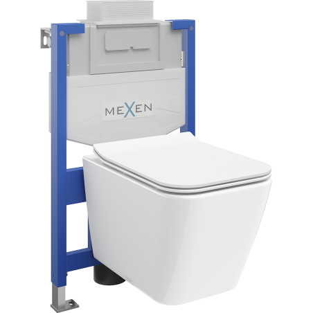 Mexen concealed WC set Fenix XS-U with Cube WC bowl and soft-close seat, white gloss - 68530924000