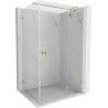 Mexen Lunar T tilting right shower enclosure 80 x 120 cm, transparent, gold - 834T-080-120-50-00-P